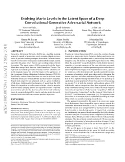 Evolving Mario Levels in the Latent Space of a Deep Convolutional
  Generative Adversarial Network