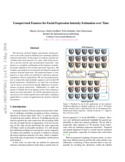 Unsupervised Features for Facial Expression Intensity Estimation over
  Time