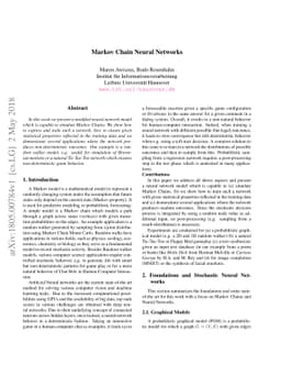 Markov Chain Neural Networks