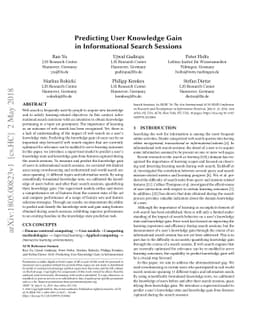 Predicting User Knowledge Gain in Informational Search Sessions