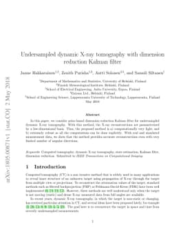 Undersampled dynamic X-ray tomography with dimension reduction Kalman
  filter