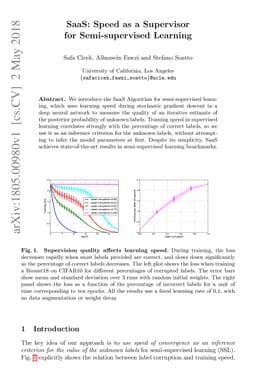 SaaS: Speed as a Supervisor for Semi-supervised Learning