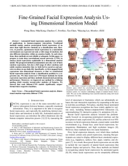 Fine-Grained Facial Expression Analysis Using Dimensional Emotion Model