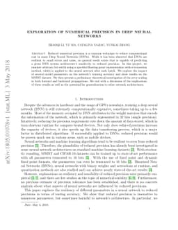 Exploration of Numerical Precision in Deep Neural Networks