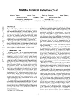 Scalable Semantic Querying of Text
