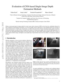 Evaluation of CNN-based Single-Image Depth Estimation Methods