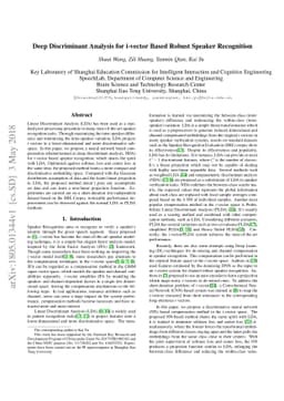 Deep Discriminant Analysis for i-vector Based Robust Speaker Recognition