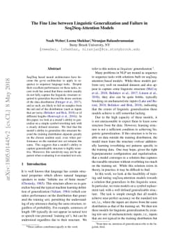 The Fine Line between Linguistic Generalization and Failure in
  Seq2Seq-Attention Models