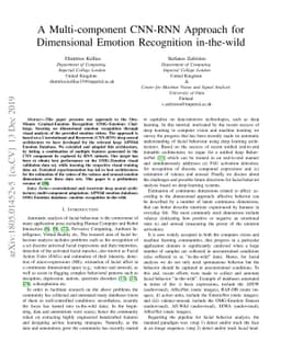 A Multi-component CNN-RNN Approach for Dimensional Emotion Recognition
  in-the-wild