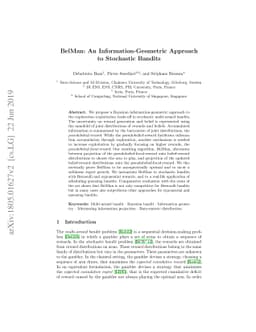 BelMan: Bayesian Bandits on the Belief--Reward Manifold