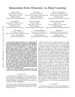 Intracranial Error Detection via Deep Learning
