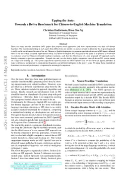 Upping the Ante: Towards a Better Benchmark for Chinese-to-English
  Machine Translation