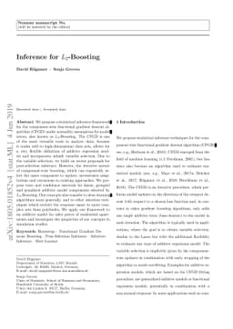 Inference for $L_2$-Boosting