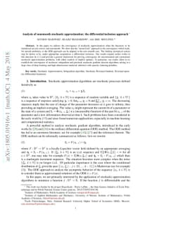 Analysis of nonsmooth stochastic approximation: the differential
  inclusion approach