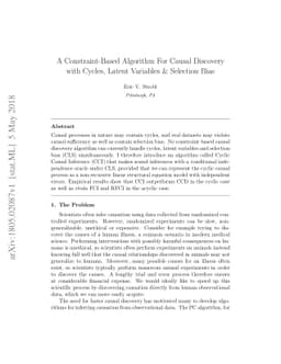 A Constraint-Based Algorithm For Causal Discovery with Cycles, Latent
  Variables and Selection Bias