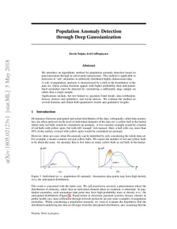 Population Anomaly Detection through Deep Gaussianization