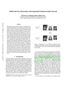 Multi-Scale Face Restoration with Sequential Gating Ensemble Network