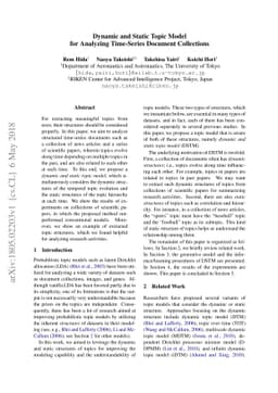 Dynamic and Static Topic Model for Analyzing Time-Series Document
  Collections