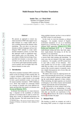 Multi-Domain Neural Machine Translation