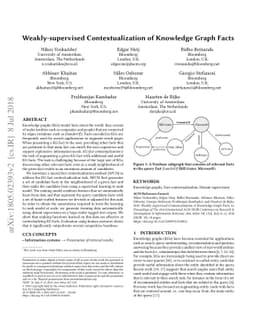 Weakly-supervised Contextualization of Knowledge Graph Facts