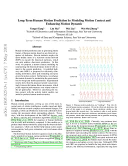 Long-Term Human Motion Prediction by Modeling Motion Context and
  Enhancing Motion Dynamic