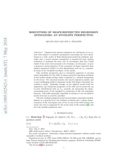 Robustness of shape-restricted regression estimators: an envelope
  perspective