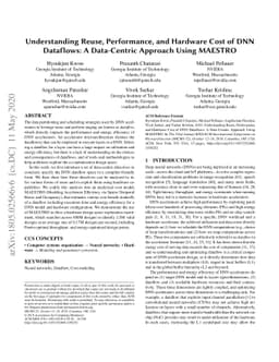 Understanding Reuse, Performance, and Hardware Cost of DNN Dataflows: A
  Data-Centric Approach Using MAESTRO