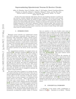 Superconducting Optoelectronic Neurons II: Receiver Circuits