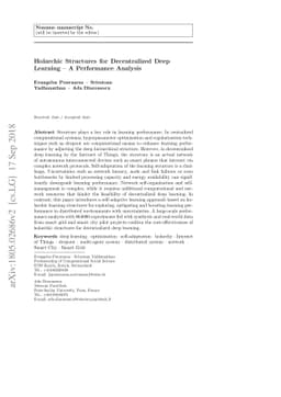 Holarchic Structures for Decentralized Deep Learning - A Performance
  Analysis
