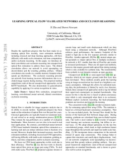 Learning Optical Flow via Dilated Networks and Occlusion Reasoning