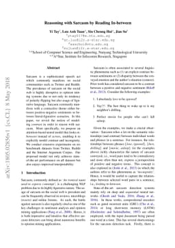 Reasoning with Sarcasm by Reading In-between