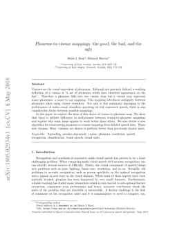 Phoneme-to-viseme mappings: the good, the bad, and the ugly