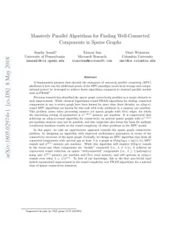 Massively Parallel Algorithms for Finding Well-Connected Components in
  Sparse Graphs