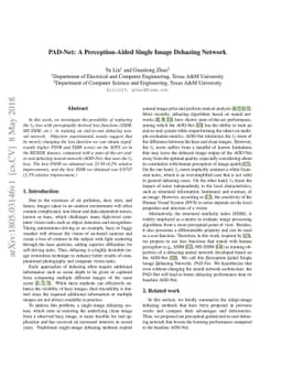 PAD-Net: A Perception-Aided Single Image Dehazing Network