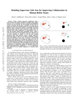 Modeling Supervisor Safe Sets for Improving Collaboration in Human-Robot
  Teams