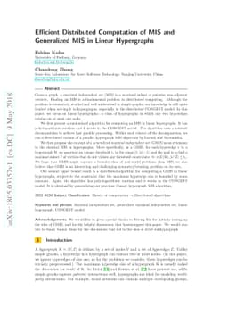 Efficient Distributed Computation of MIS and Generalized MIS in Linear
  Hypergraphs