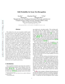 Edit Probability for Scene Text Recognition