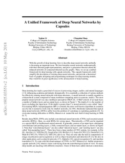 A Unified Framework of Deep Neural Networks by Capsules