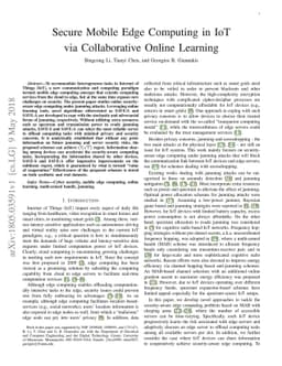 Secure Mobile Edge Computing in IoT via Collaborative Online Learning