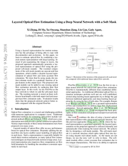 Layered Optical Flow Estimation Using a Deep Neural Network with a Soft
  Mask