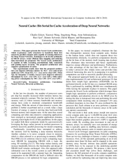 Neural Cache: Bit-Serial In-Cache Acceleration of Deep Neural Networks
