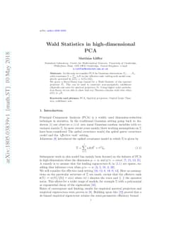 Wald Statistics in high-dimensional PCA