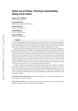 Order out of Chaos: Proving Linearizability Using Local Views