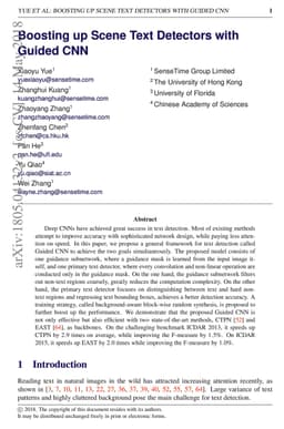 Boosting up Scene Text Detectors with Guided CNN