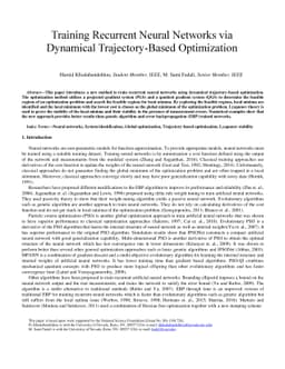 Training Recurrent Neural Networks via Dynamical Trajectory-Based
  Optimization