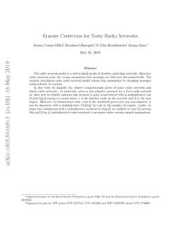 Erasure Correction for Noisy Radio Networks