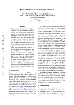 Deep RNNs Encode Soft Hierarchical Syntax