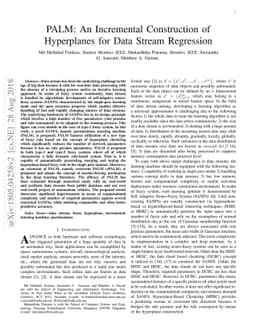 PALM: An Incremental Construction of Hyperplanes for Data Stream
  Regression