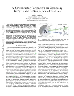A Sensorimotor Perspective on Grounding the Semantic of Simple Visual
  Features