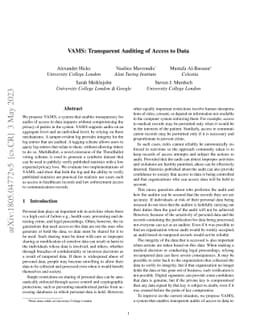 VAMS: Verifiable Auditing of Access to Confidential Data